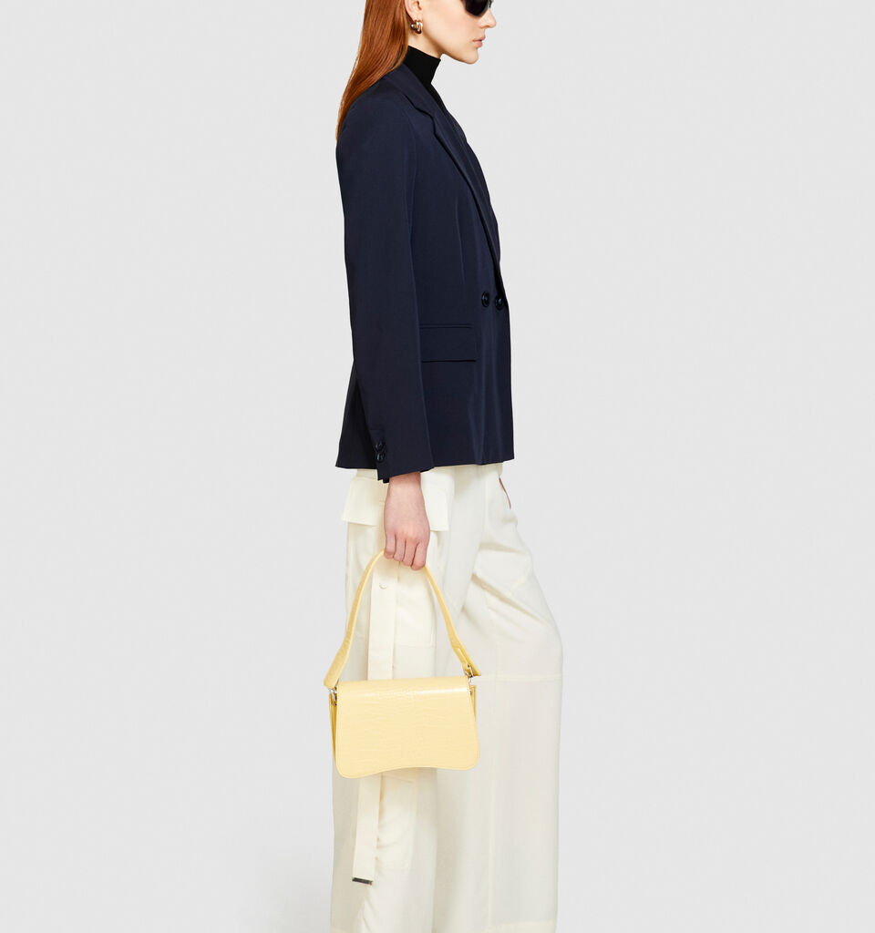 Double-breasted slim fit blazer - women's blazers - Dark Blue | Sisley image number 2